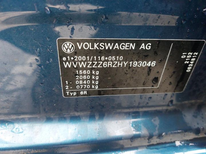 Photo 17 VIN: WVWZZZ6RZHY193046 - VOLKSWAGEN POLO 