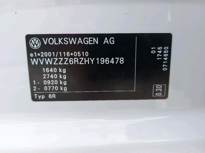 Photo 2 VIN: WVWZZZ6RZHY196478 - VOLKSWAGEN POLO 