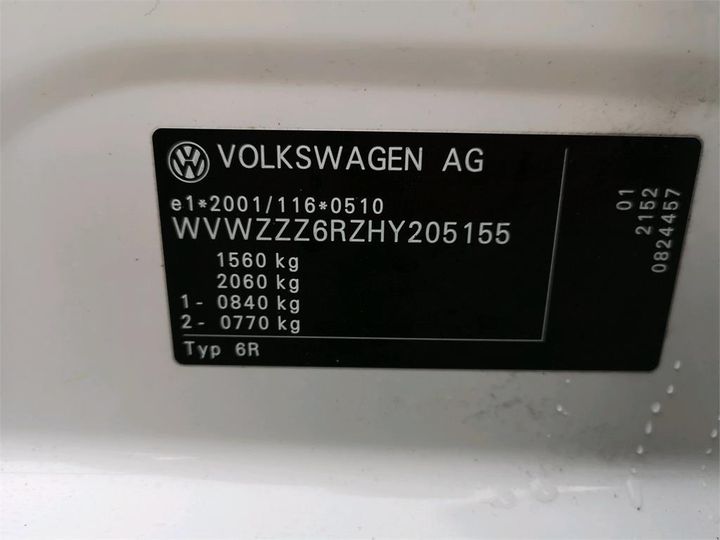 Photo 13 VIN: WVWZZZ6RZHY205155 - VOLKSWAGEN POLO 