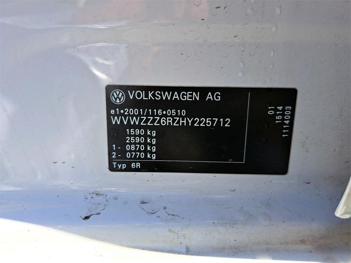 Photo 12 VIN: WVWZZZ6RZHY225712 - VOLKSWAGEN POLO 