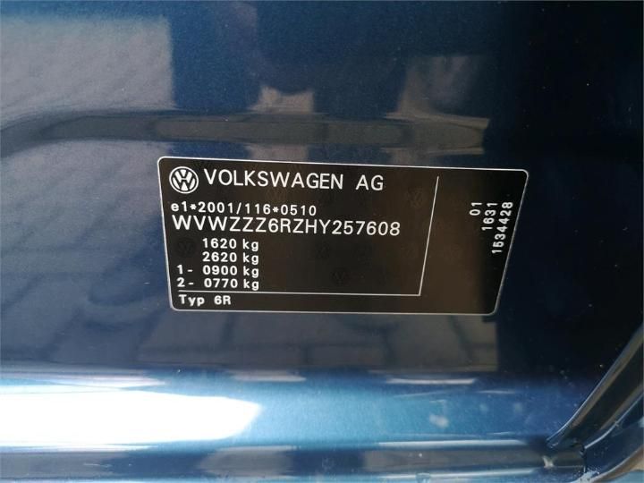 Photo 11 VIN: WVWZZZ6RZHY257608 - VOLKSWAGEN POLO 