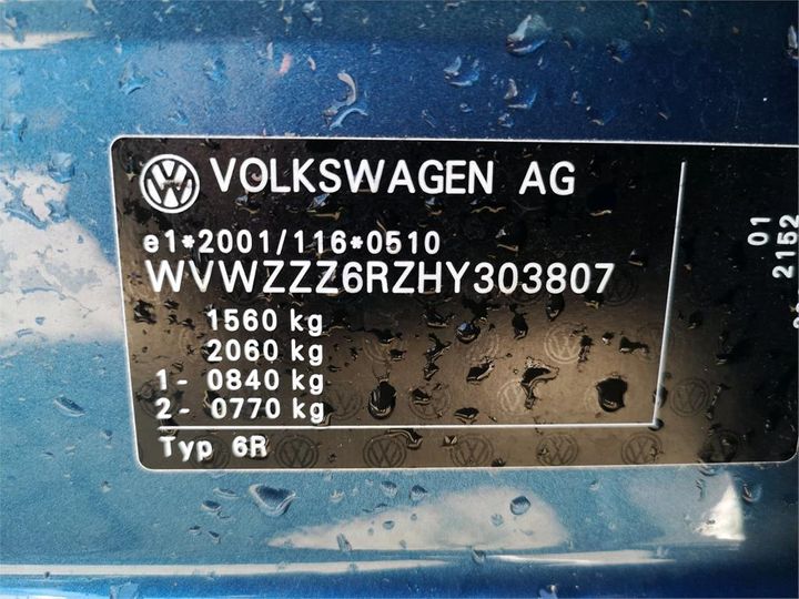 Photo 10 VIN: WVWZZZ6RZHY303807 - VOLKSWAGEN POLO 