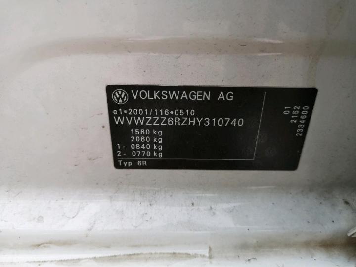 Photo 11 VIN: WVWZZZ6RZHY310740 - VOLKSWAGEN POLO 