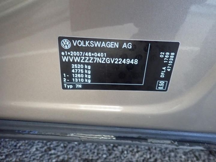 Photo 8 VIN: WVWZZZ7NZGV224948 - VOLKSWAGEN SHARAN 