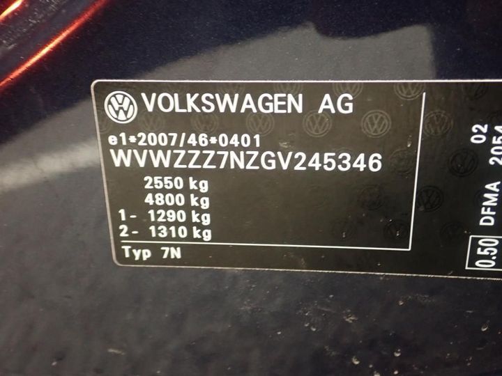 Photo 12 VIN: WVWZZZ7NZGV245346 - VOLKSWAGEN SHARAN 