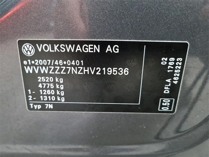 Photo 6 VIN: WVWZZZ7NZHV219536 - VOLKSWAGEN SHARAN 