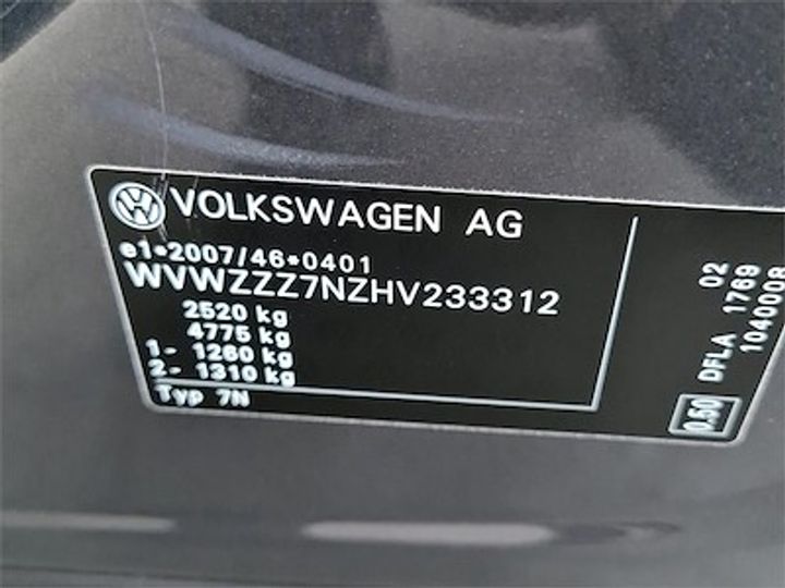 Photo 12 VIN: WVWZZZ7NZHV233312 - VOLKSWAGEN SHARAN DIESEL - 2015 