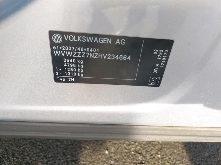 Photo 7 VIN: WVWZZZ7NZHV234664 - VOLKSWAGEN SHARAN 