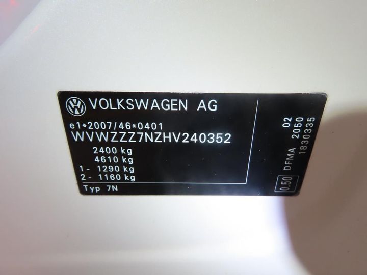 Photo 12 VIN: WVWZZZ7NZHV240352 - VOLKSWAGEN SHARAN 