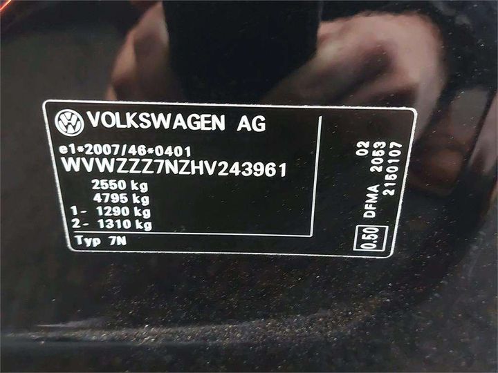 Photo 15 VIN: WVWZZZ7NZHV243961 - VOLKSWAGEN SHARAN 