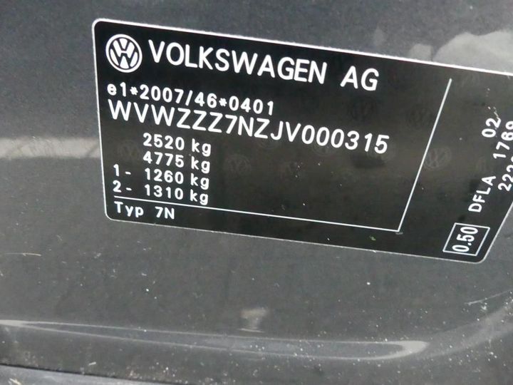 Photo 15 VIN: WVWZZZ7NZJV000315 - VOLKSWAGEN SHARAN 