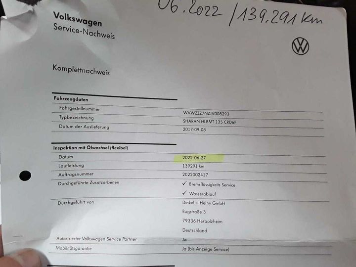 Photo 26 VIN: WVWZZZ7NZJV008293 - VOLKSWAGEN SHARAN 2.0 TDI DSG 