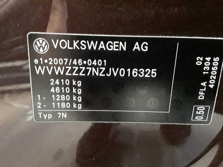 Photo 12 VIN: WVWZZZ7NZJV016325 - VOLKSWAGEN SHARAN 2.0 TDI DSG 