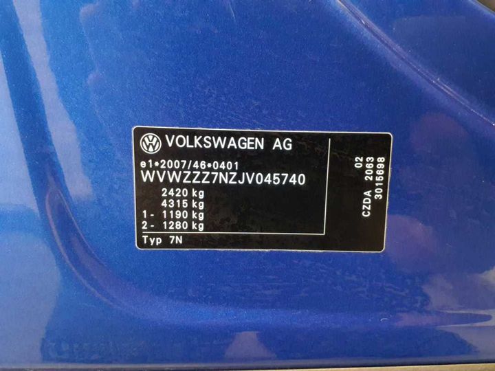 Photo 13 VIN: WVWZZZ7NZJV045740 - VOLKSWAGEN SHARAN 1.4 TSI JOIN 