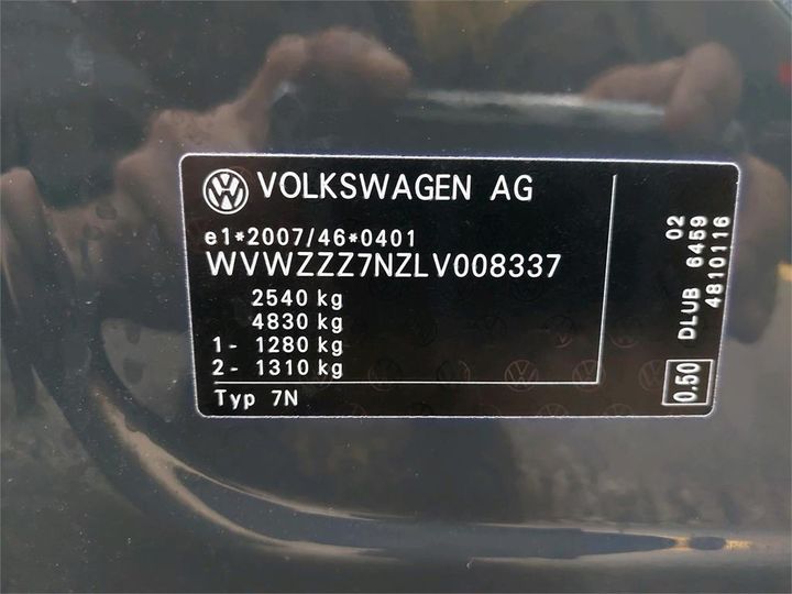 Photo 8 VIN: WVWZZZ7NZLV008337 - VOLKSWAGEN SHARAN 