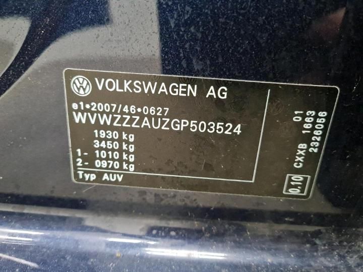 Photo 6 VIN: WVWZZZAUZGP503524 - VOLKSWAGEN GOLF 