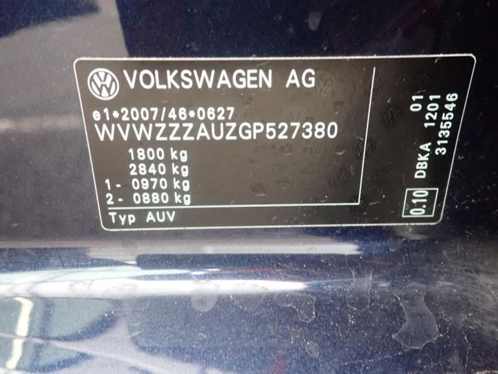 Photo 9 VIN: WVWZZZAUZGP527380 - VOLKSWAGEN GOLF 