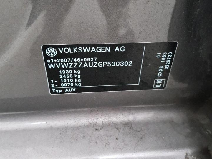 Photo 9 VIN: WVWZZZAUZGP530302 - VOLKSWAGEN GOLF 