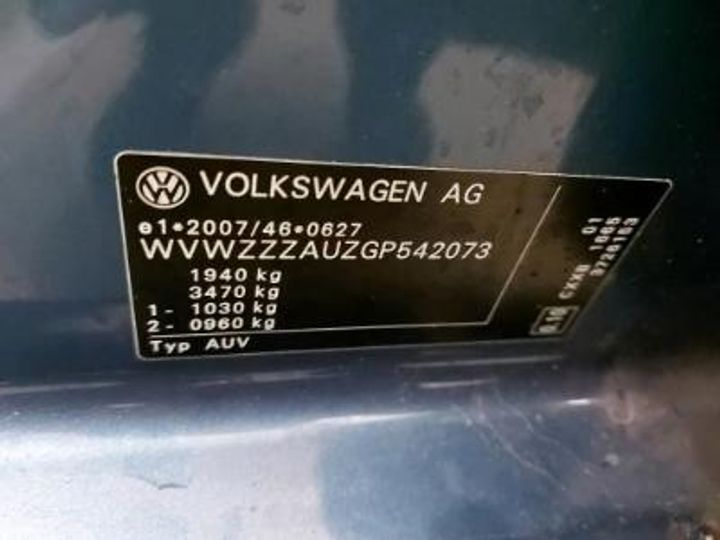 Photo 11 VIN: WVWZZZAUZGP542073 - VOLKSWAGEN GOLF VII VARIANT DIESEL 