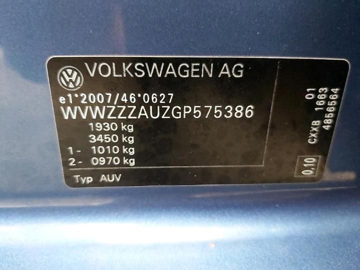 Photo 6 VIN: WVWZZZAUZGP575386 - VOLKSWAGEN GOLF 