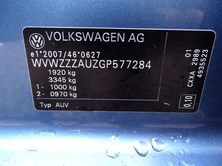 Photo 4 VIN: WVWZZZAUZGP577284 - VOLKSWAGEN GOLF 