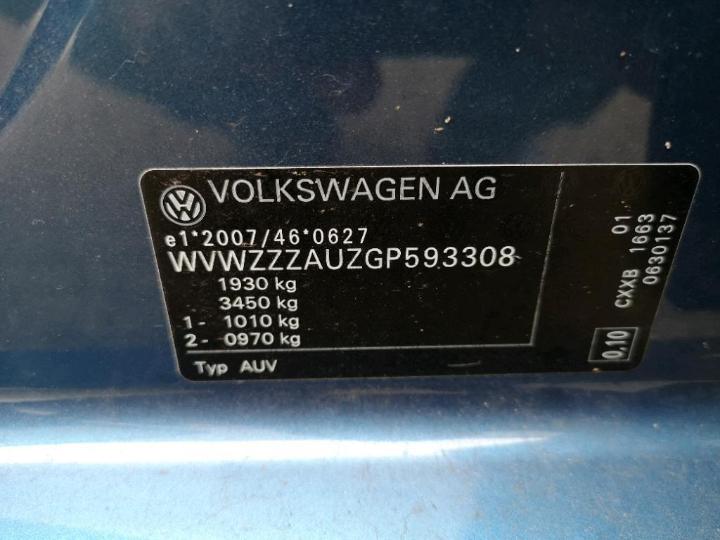 Photo 12 VIN: WVWZZZAUZGP593308 - VOLKSWAGEN GOLF 