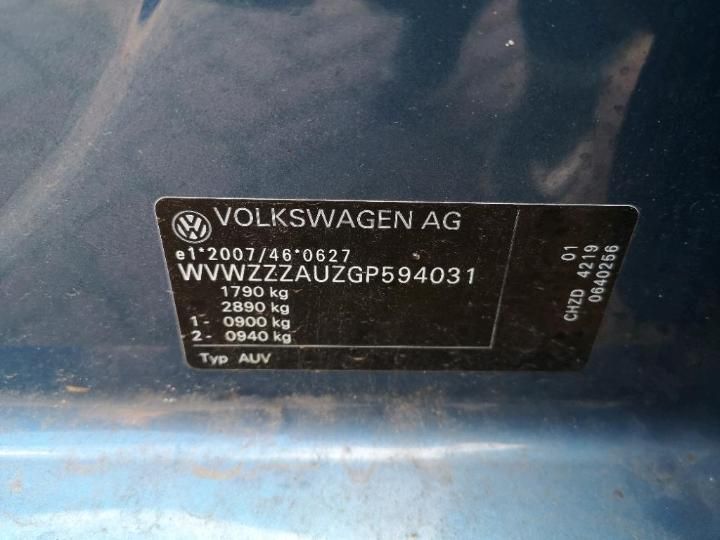 Photo 11 VIN: WVWZZZAUZGP594031 - VOLKSWAGEN GOLF VARIANT 