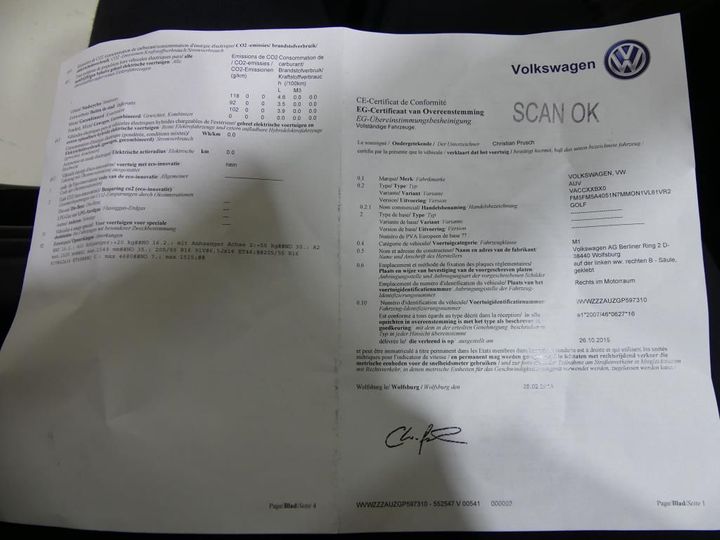 Photo 12 VIN: WVWZZZAUZGP597310 - VOLKSWAGEN GOLF 