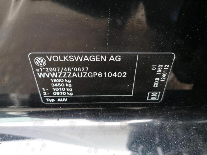 Photo 12 VIN: WVWZZZAUZGP610402 - VOLKSWAGEN GOLF 