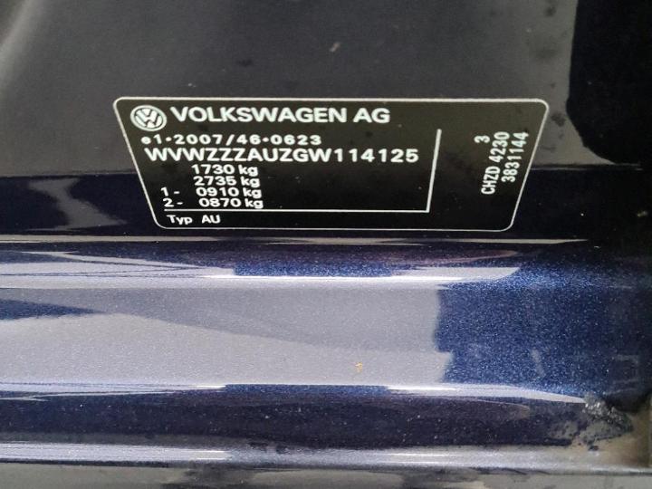 Photo 9 VIN: WVWZZZAUZGW114125 - VOLKSWAGEN GOLF 