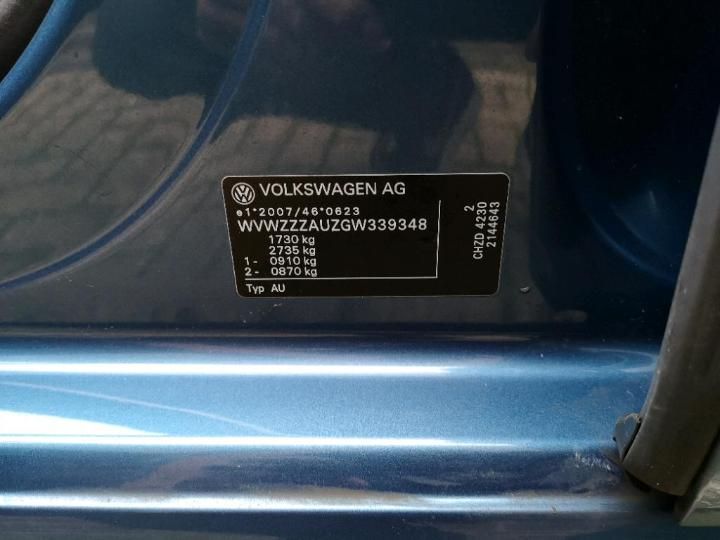 Photo 10 VIN: WVWZZZAUZGW339348 - VOLKSWAGEN GOLF 