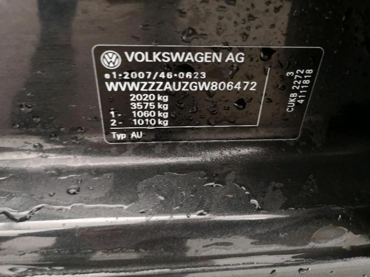 Photo 6 VIN: WVWZZZAUZGW806472 - VOLKSWAGEN GOLF 