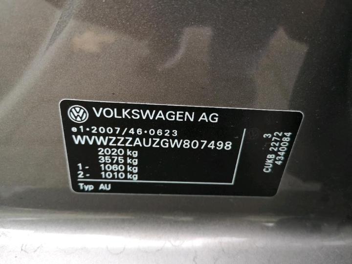 Photo 14 VIN: WVWZZZAUZGW807498 - VOLKSWAGEN GOLF 