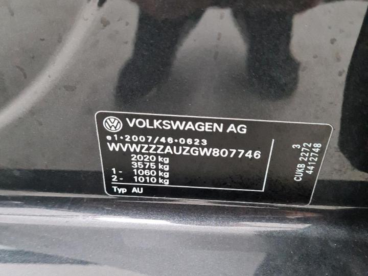 Photo 9 VIN: WVWZZZAUZGW807746 - VOLKSWAGEN GOLF 