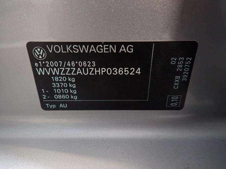 Photo 11 VIN: WVWZZZAUZHP036524 - VOLKSWAGEN GOLF 