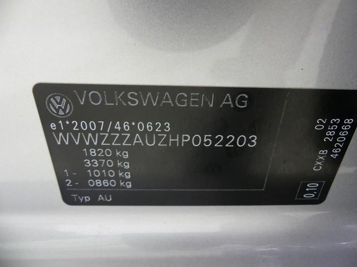 Photo 3 VIN: WVWZZZAUZHP052203 - VOLKSWAGEN GOLF 