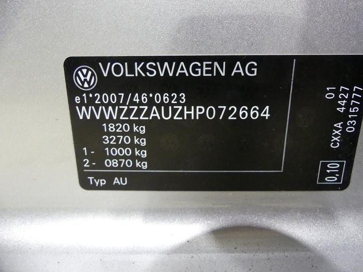 Photo 3 VIN: WVWZZZAUZHP072664 - VOLKSWAGEN GOLF 