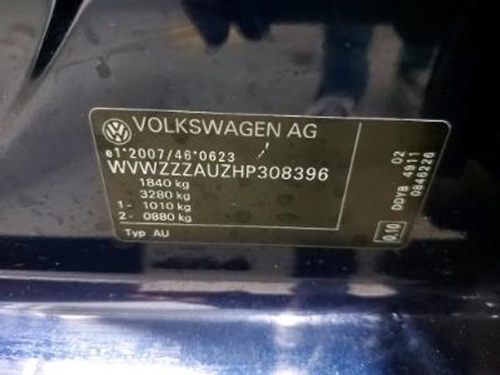 Photo 12 VIN: WVWZZZAUZHP308396 - VOLKSWAGEN GOLF 