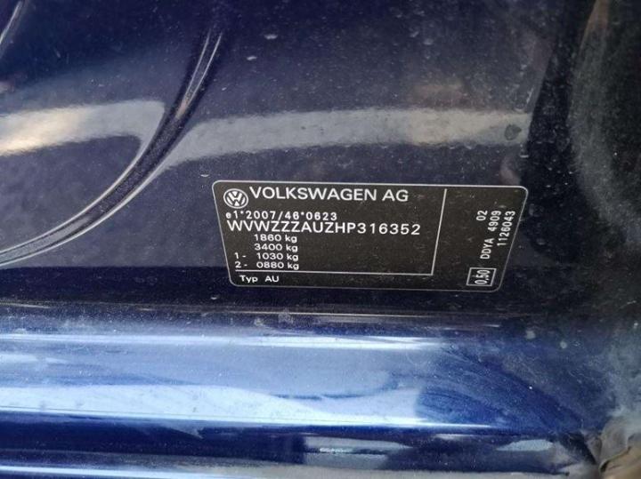 Photo 8 VIN: WVWZZZAUZHP316352 - VOLKSWAGEN GOLF 