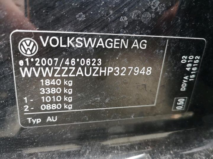 Photo 8 VIN: WVWZZZAUZHP327948 - VOLKSWAGEN GOLF 