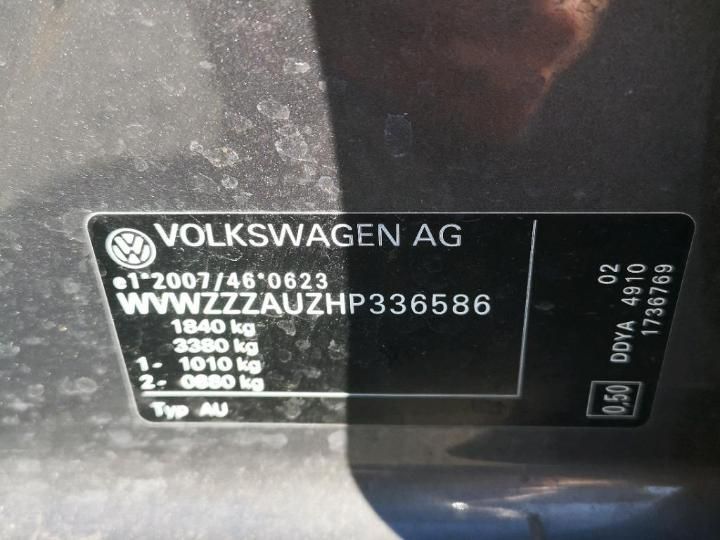 Photo 6 VIN: WVWZZZAUZHP336586 - VOLKSWAGEN GOLF 