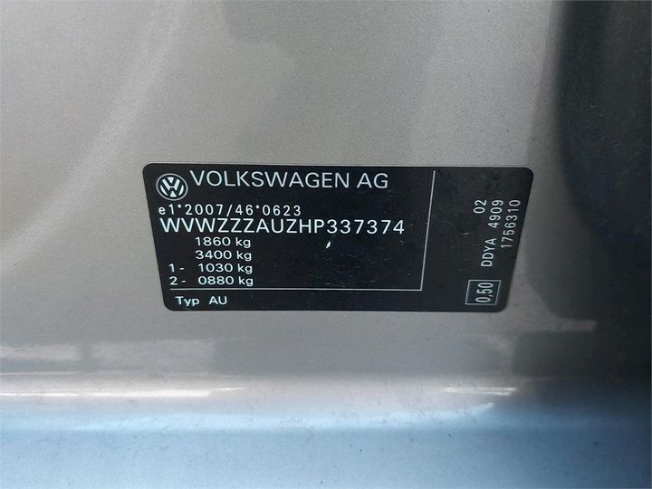 Photo 8 VIN: WVWZZZAUZHP337374 - VOLKSWAGEN GOLF 