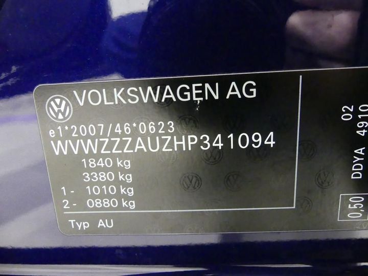 Photo 2 VIN: WVWZZZAUZHP341094 - VOLKSWAGEN GOLF 