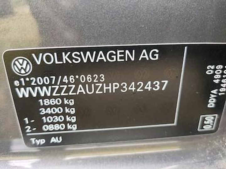 Photo 11 VIN: WVWZZZAUZHP342437 - VOLKSWAGEN GOLF 