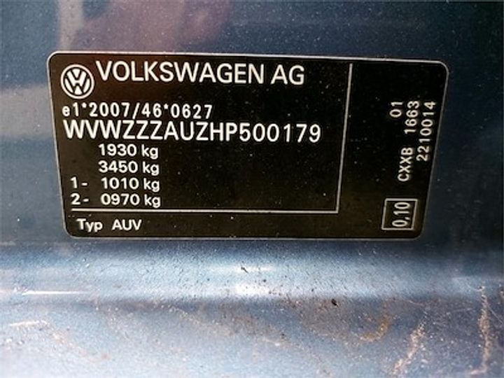 Photo 12 VIN: WVWZZZAUZHP500179 - VOLKSWAGEN GOLF VII VARIANT DIESEL 