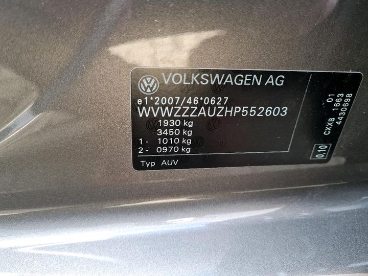 Photo 4 VIN: WVWZZZAUZHP552603 - VOLKSWAGEN GOLF 