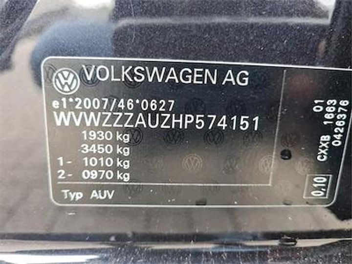 Photo 11 VIN: WVWZZZAUZHP574151 - VOLKSWAGEN GOLF VII VARIANT DIESEL 