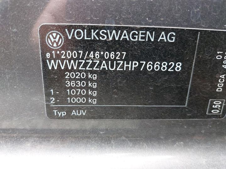 Photo 6 VIN: WVWZZZAUZHP766828 - VOLKSWAGEN GOLF 