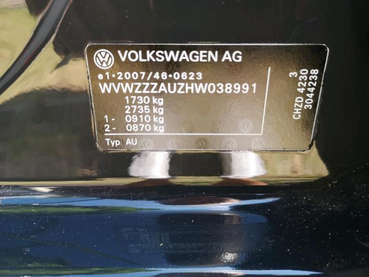 Photo 10 VIN: WVWZZZAUZHW038991 - VOLKSWAGEN GOLF 