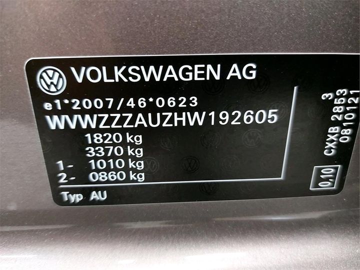 Photo 6 VIN: WVWZZZAUZHW192605 - VOLKSWAGEN GOLF 